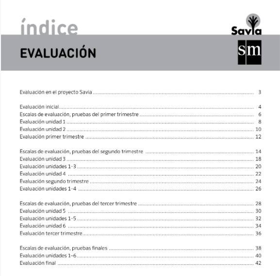 Examen Ciencias Naturales 3 Primaria SM SAVIA PDF