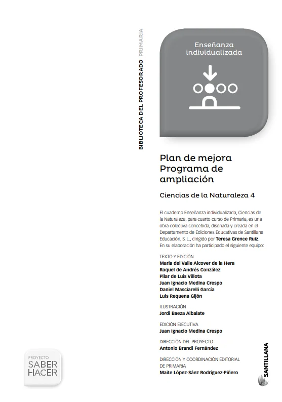 Plan de Mejora y Ampliacion Ciencias Naturales 4 Primaria Santillana PDF