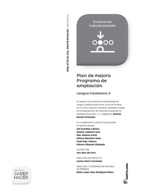 Plan de Mejora y Ampliacion Lengua 3 Primaria Santillana PDF