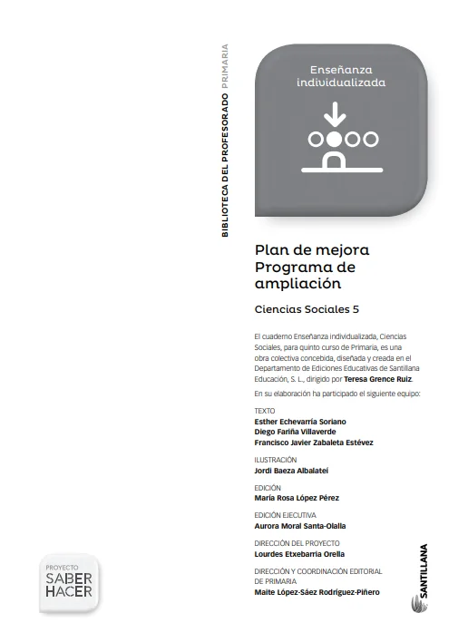 Plan de Mejora y Programa de Ampliacion Ciencias Sociales 5 Primaria Santillana en PDF